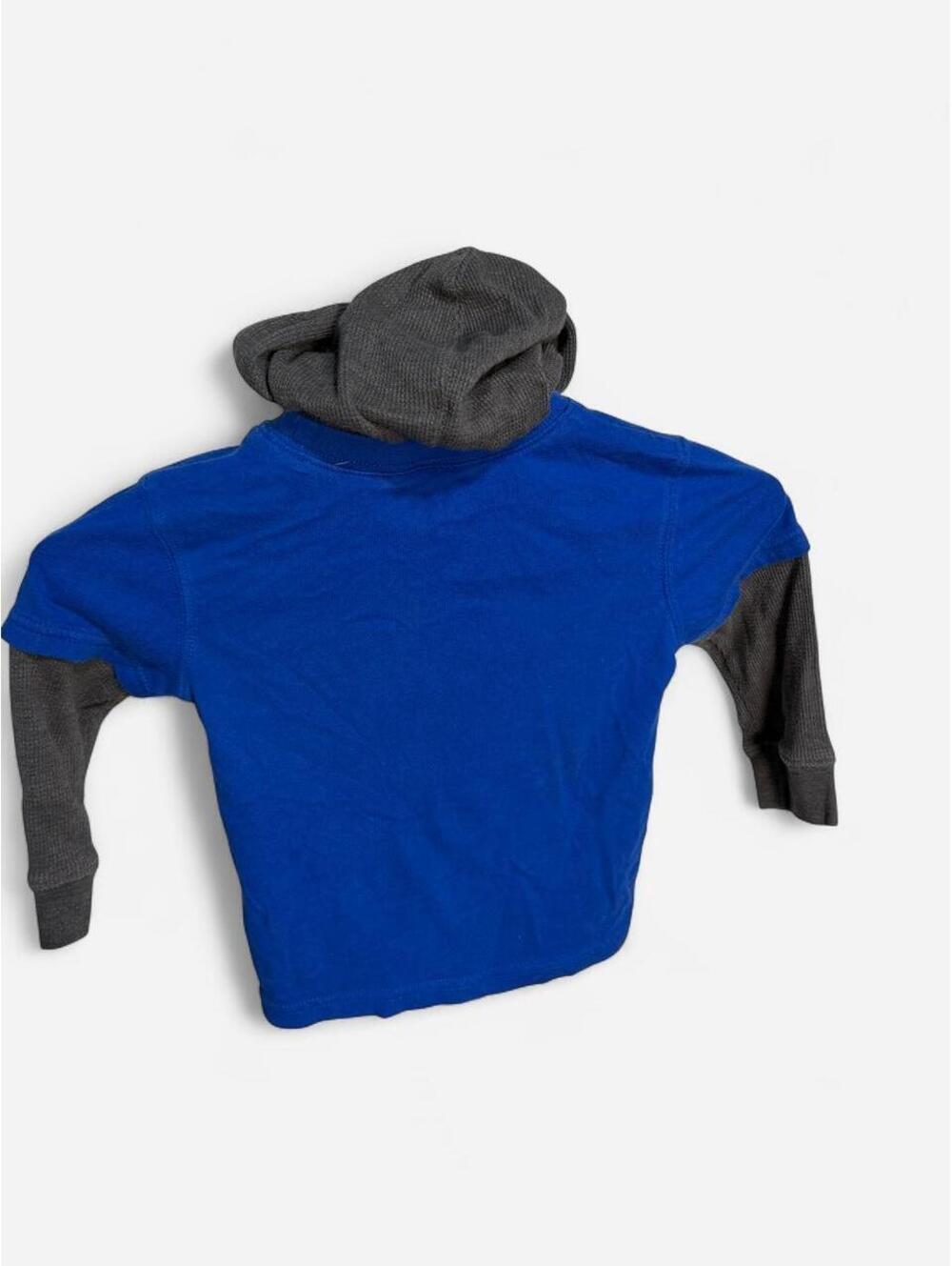 Garanimals Toddler 3T Layered Hoodie Blue Grey Motorcycle Shirt - Picture 6 of 8